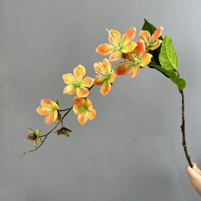branche de jasmin artificielle en soie pour décoration festive - vue 8 sur 12
