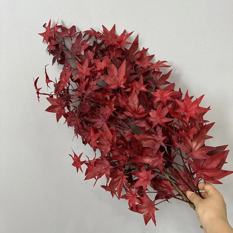 plantes artificielles en soie décoratives feuillage d'érable pour intérieur - vue 3 sur 10
