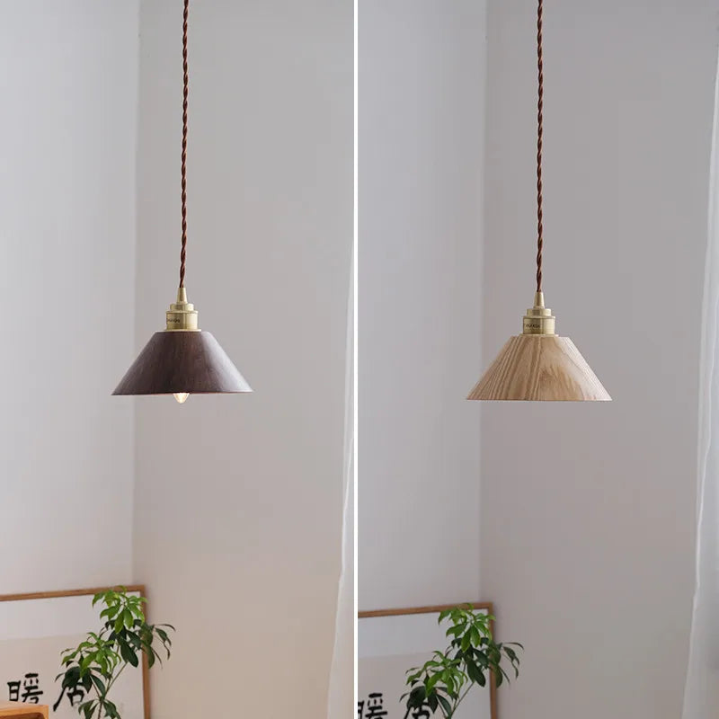 LED-Pendelleuchte aus Holz im modernen nordischen Design Loft - vue 3 sur 8