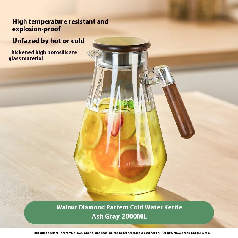 carafe eau verre epais grande capacite resistante chaleur