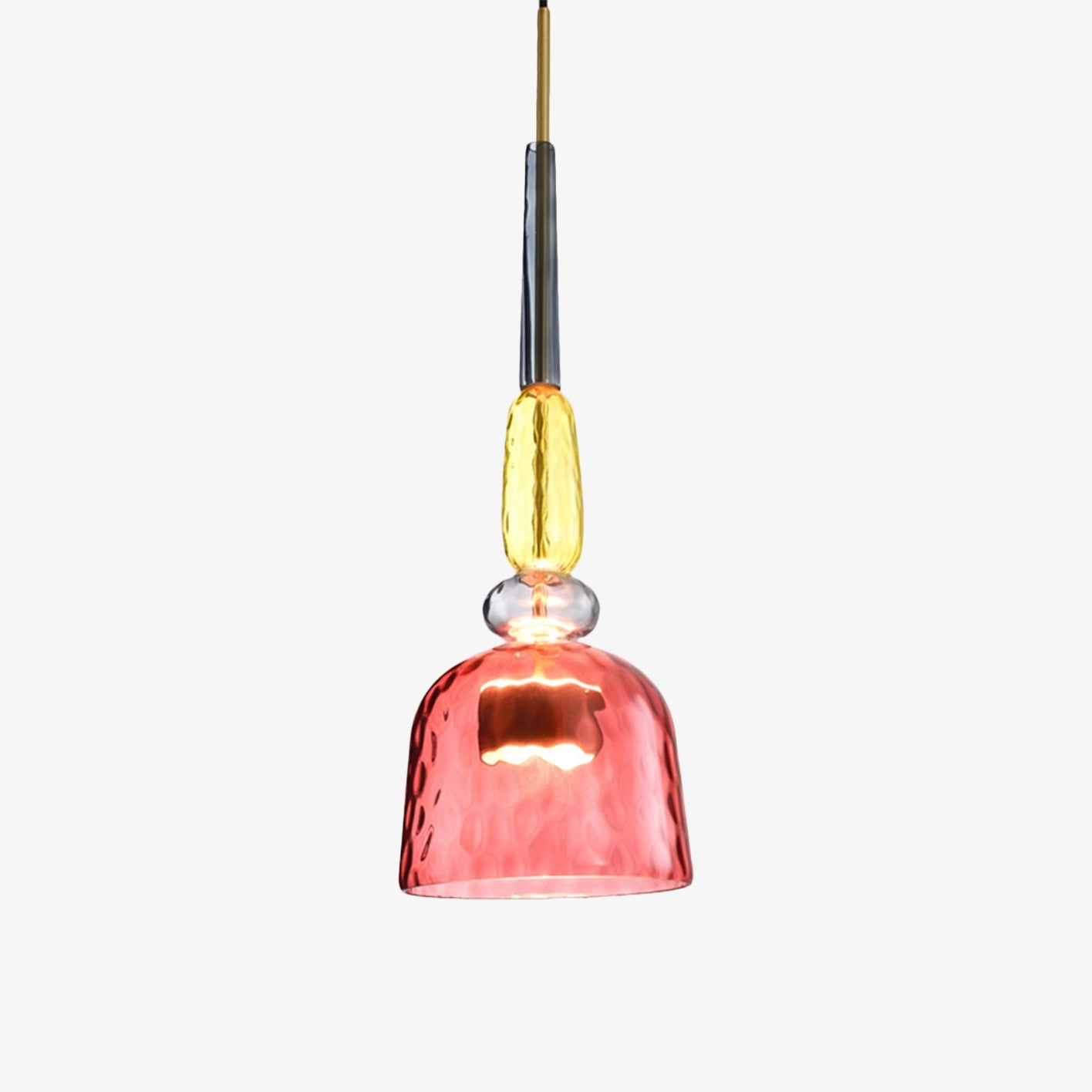 Suspension design à LED en verre coloré Illumy - vue 7 sur 12