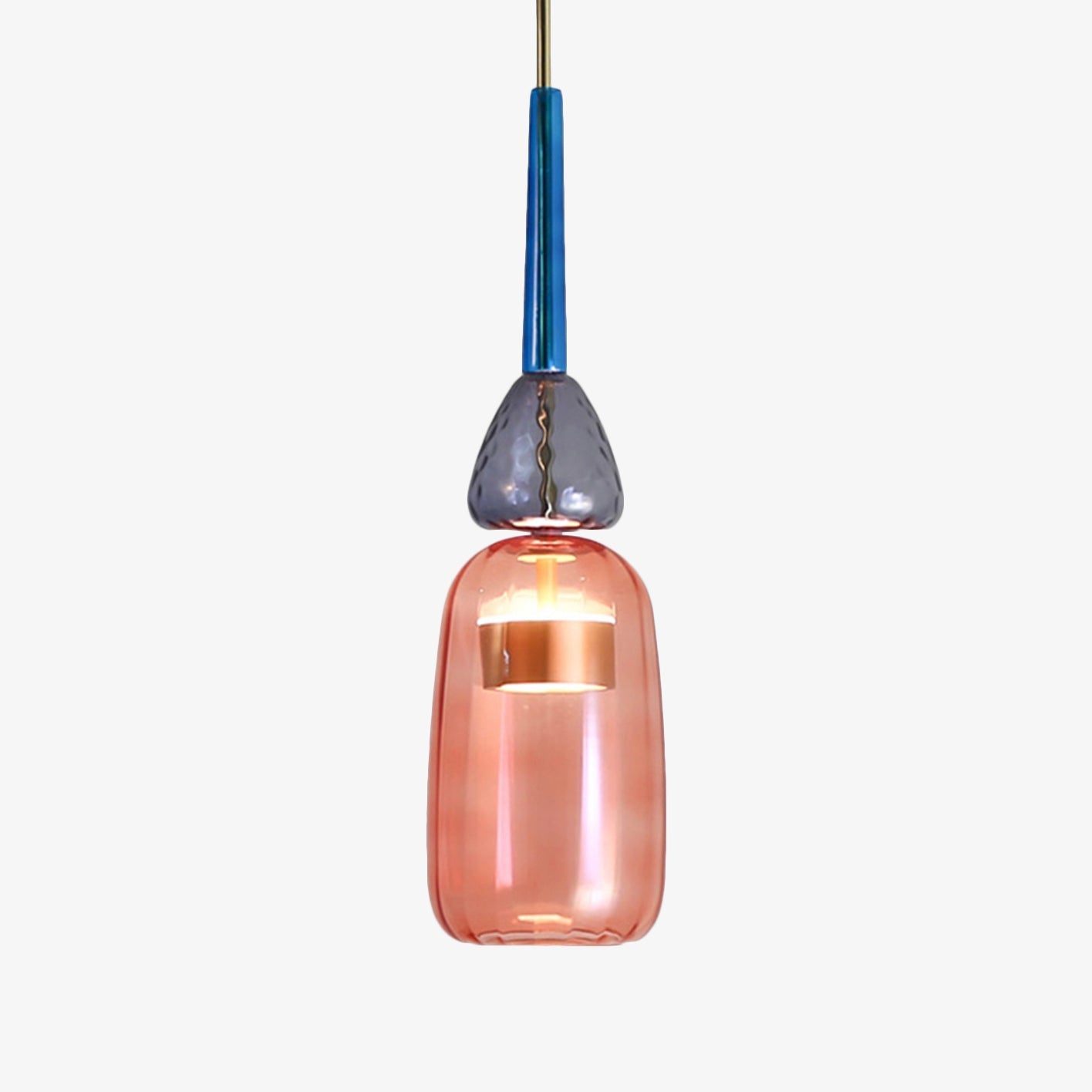 Suspension design à LED en verre coloré Illumy - vue 8 sur 12