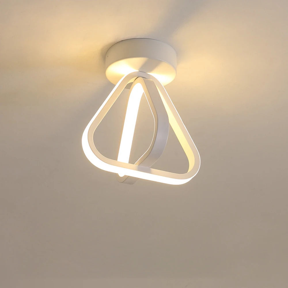plafonnier led moderne triangle éclairage intérieur lustre - vue 6 sur 8