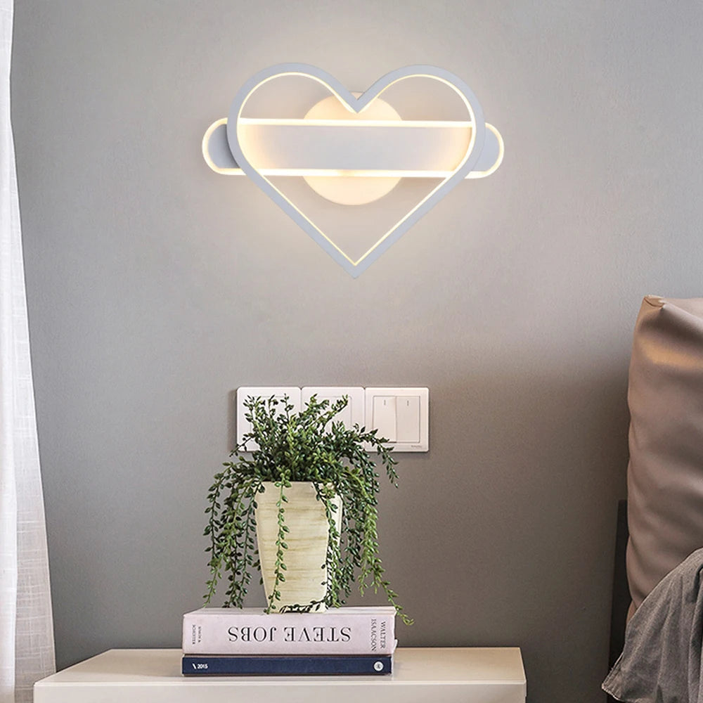 Applique murale Led Simple et moderne en forme de cœur - vue 5 sur 8