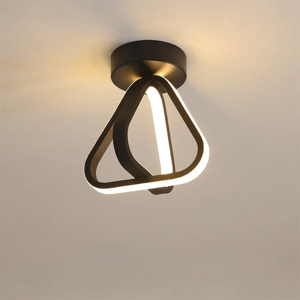 plafonnier led moderne triangle éclairage intérieur lustre - vue 5 sur 8