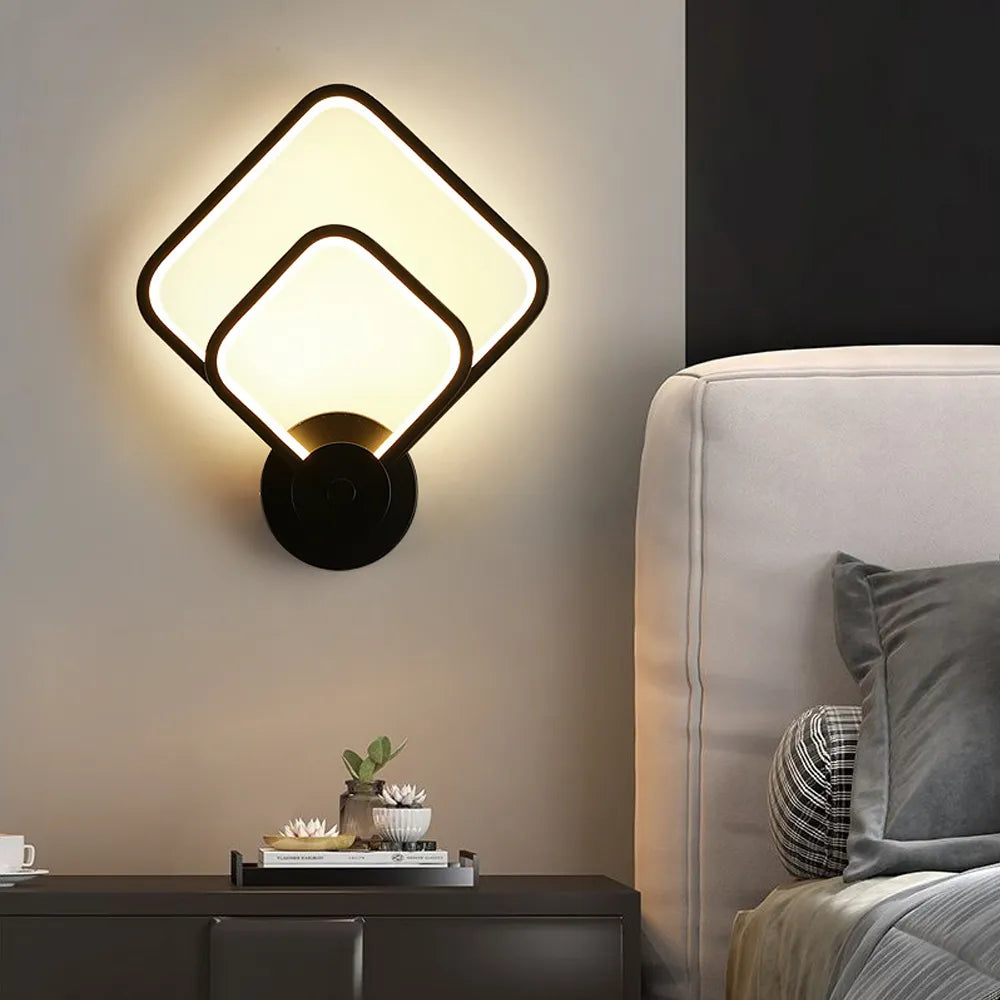 Applique murale LED moderne en carré arrondi - vue 3 sur 8