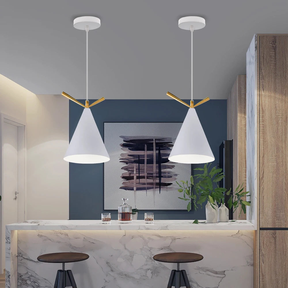 lustre nordique led suspendu pour décoration intérieur - vue 6 sur 8
