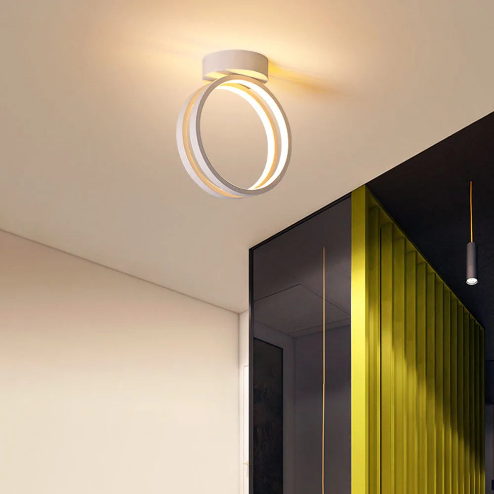 lustre led rond pour éclairage intérieur et décoration maison - vue 6 sur 8