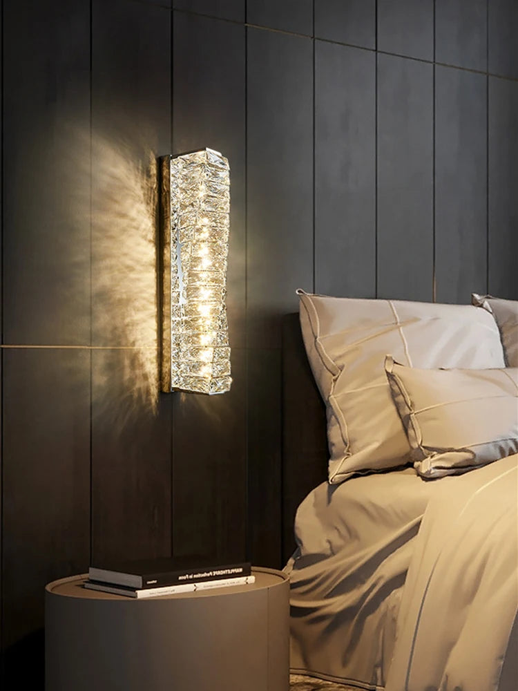 applique murale led en cristal pour décoration intérieure moderne - vue 3 sur 10