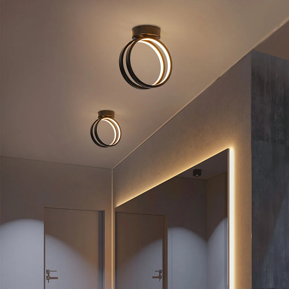 lustre led rond pour éclairage intérieur et décoration maison - vue 5 sur 8