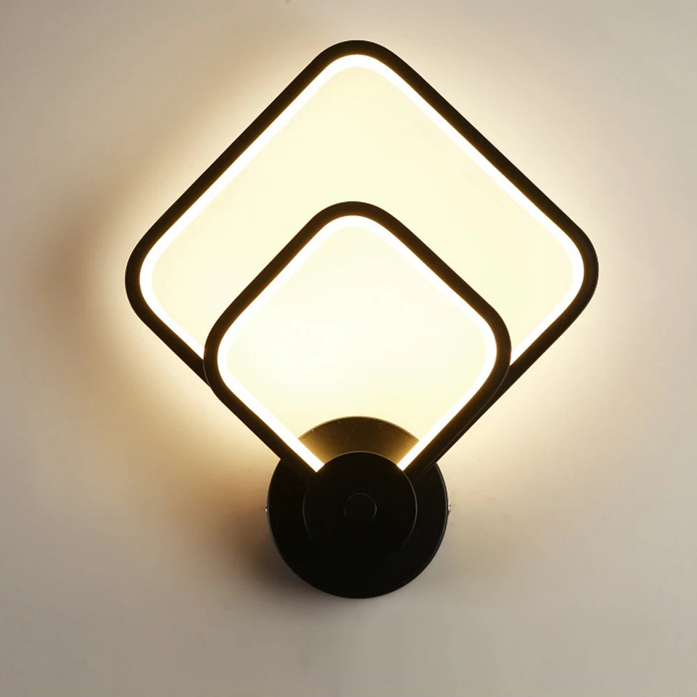 Applique murale LED moderne en carré arrondi - vue 2 sur 8