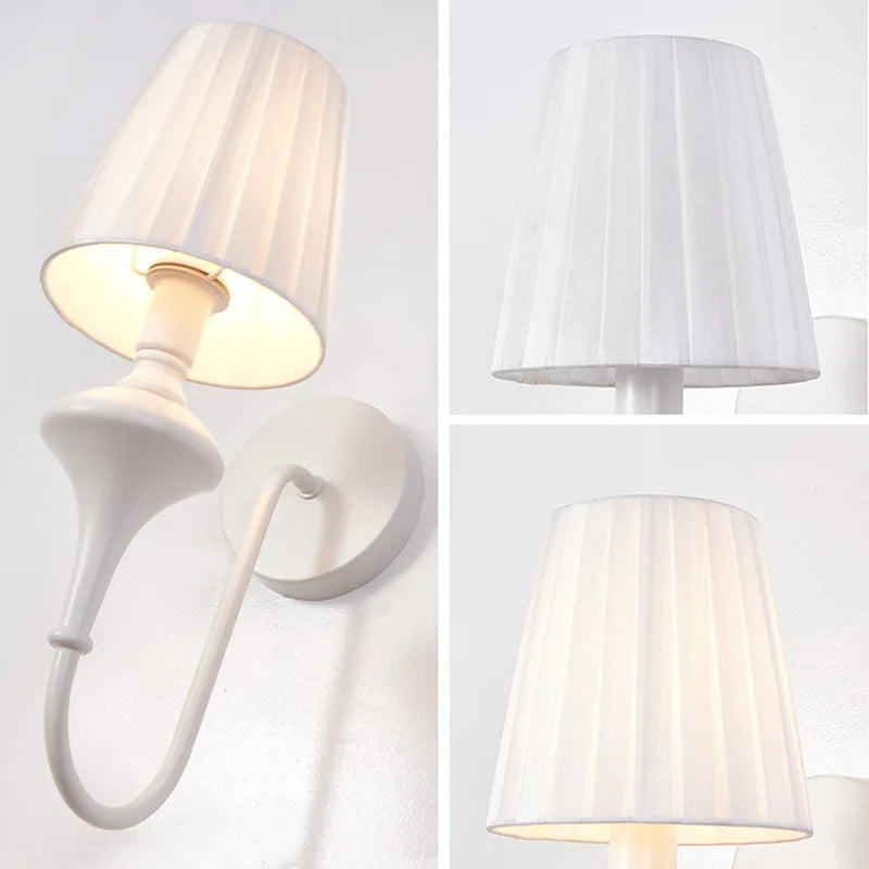 applique murale moderne élégante en tissu luminaire décoratif d'intérieur - vue 6 sur 6