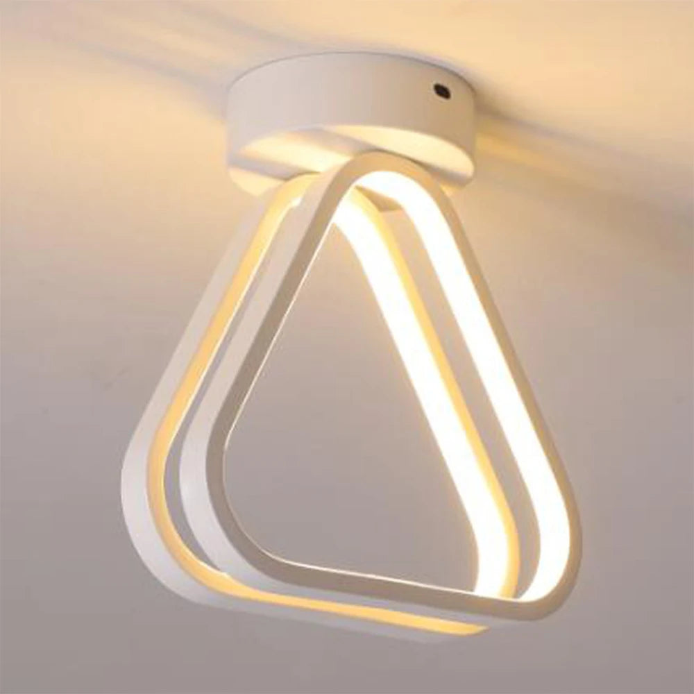 lampe de plafond led moderne triangle éclairage intérieur nordique - vue 3 sur 7