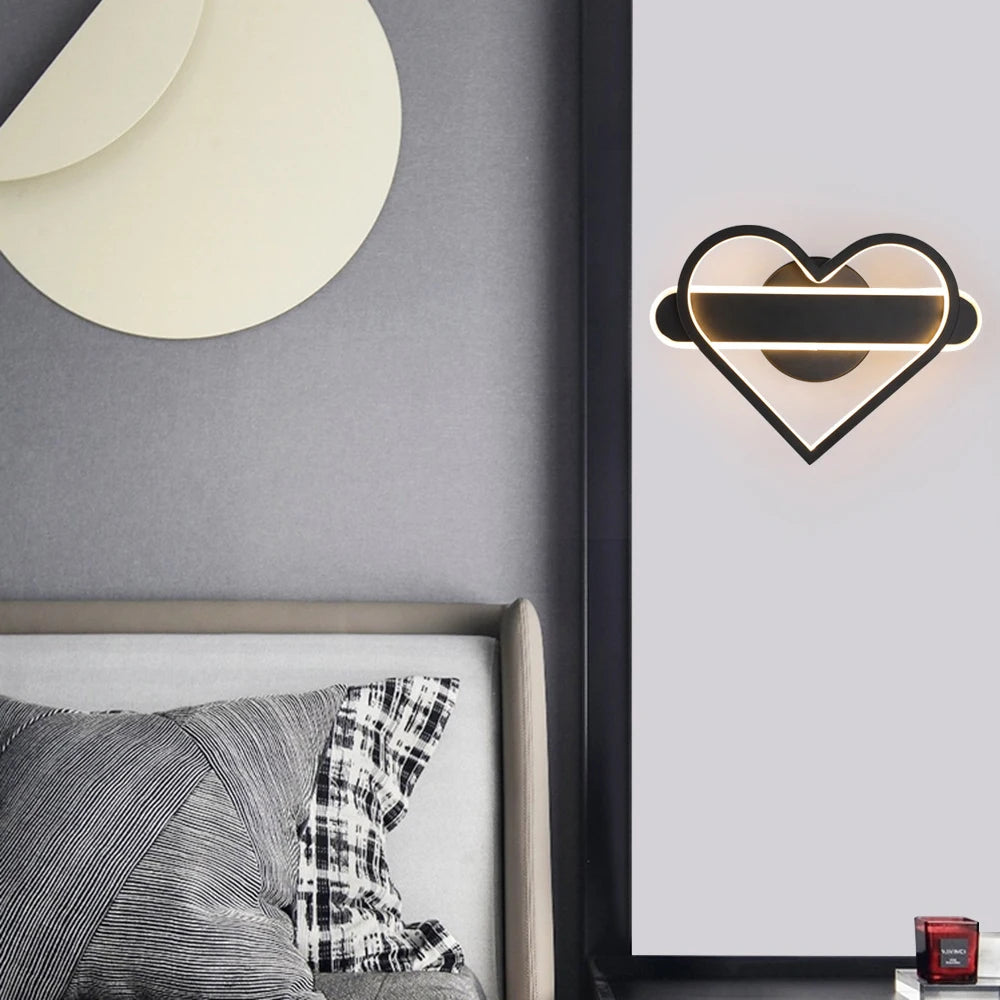 Applique murale Led Simple et moderne en forme de cœur - vue 2 sur 8