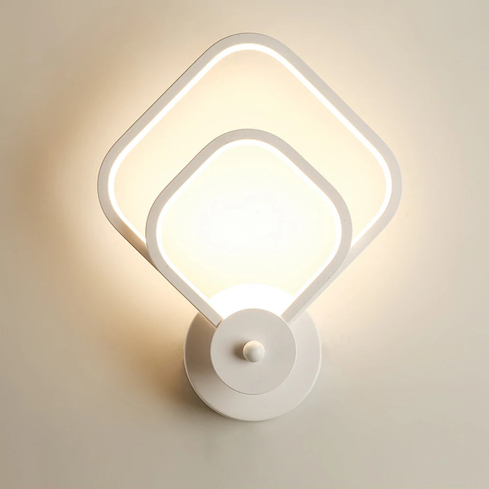 Applique murale LED moderne en carré arrondi - vue 7 sur 8