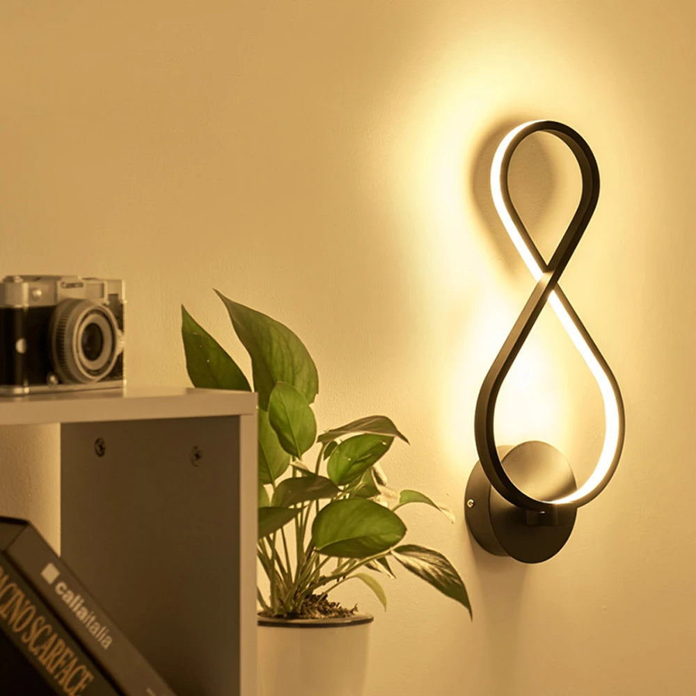 applique murale led moderne pour éclairage domestique - vue 3 sur 8