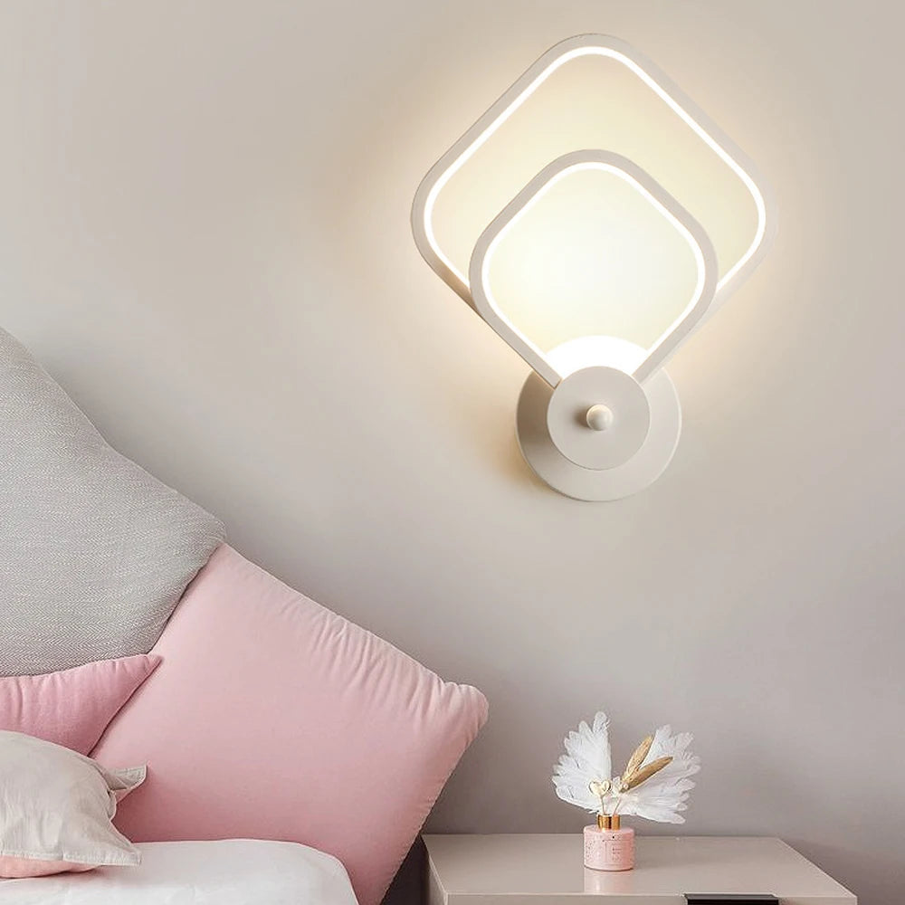 Applique murale LED moderne en carré arrondi - vue 5 sur 8