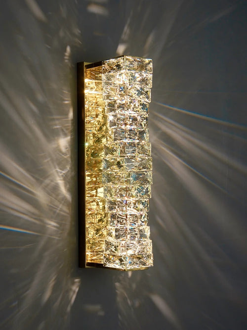applique murale led en cristal pour décoration intérieure moderne
