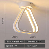lampe de plafond led moderne triangle éclairage intérieur nordique