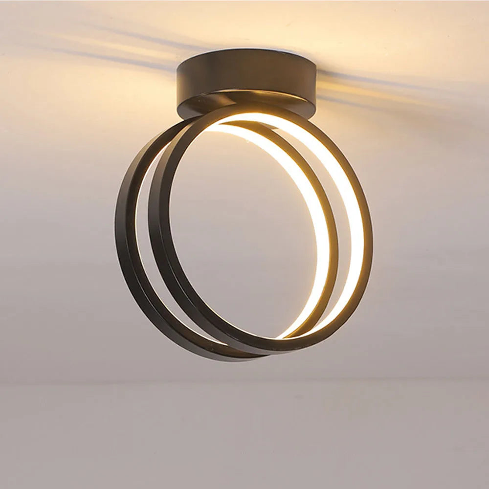 lustre led rond pour éclairage intérieur et décoration maison - vue 2 sur 8