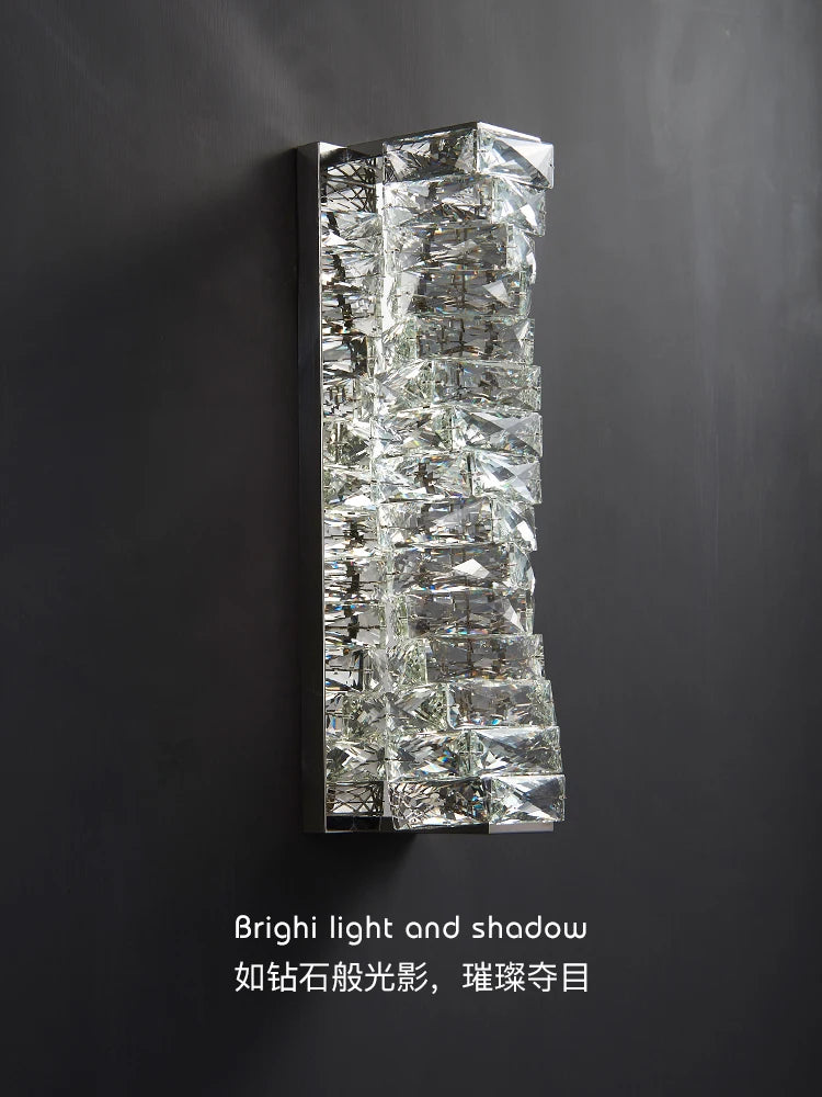 applique murale led en cristal pour décoration intérieure moderne - vue 4 sur 10