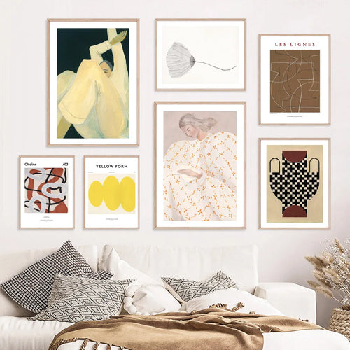 jupe fille ginkgo biloba art mural nordique décoration moderne