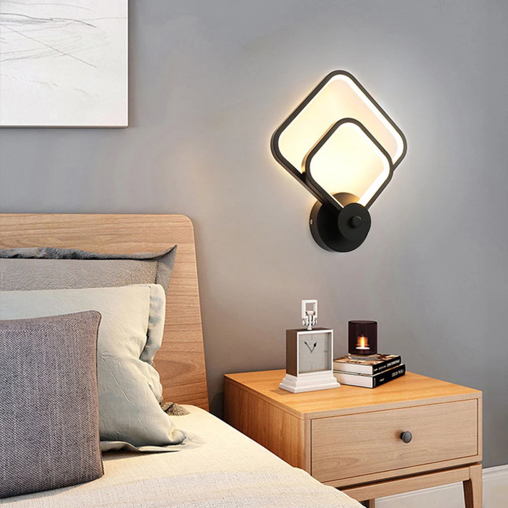 Applique murale LED moderne en carré arrondi - vue 4 sur 8