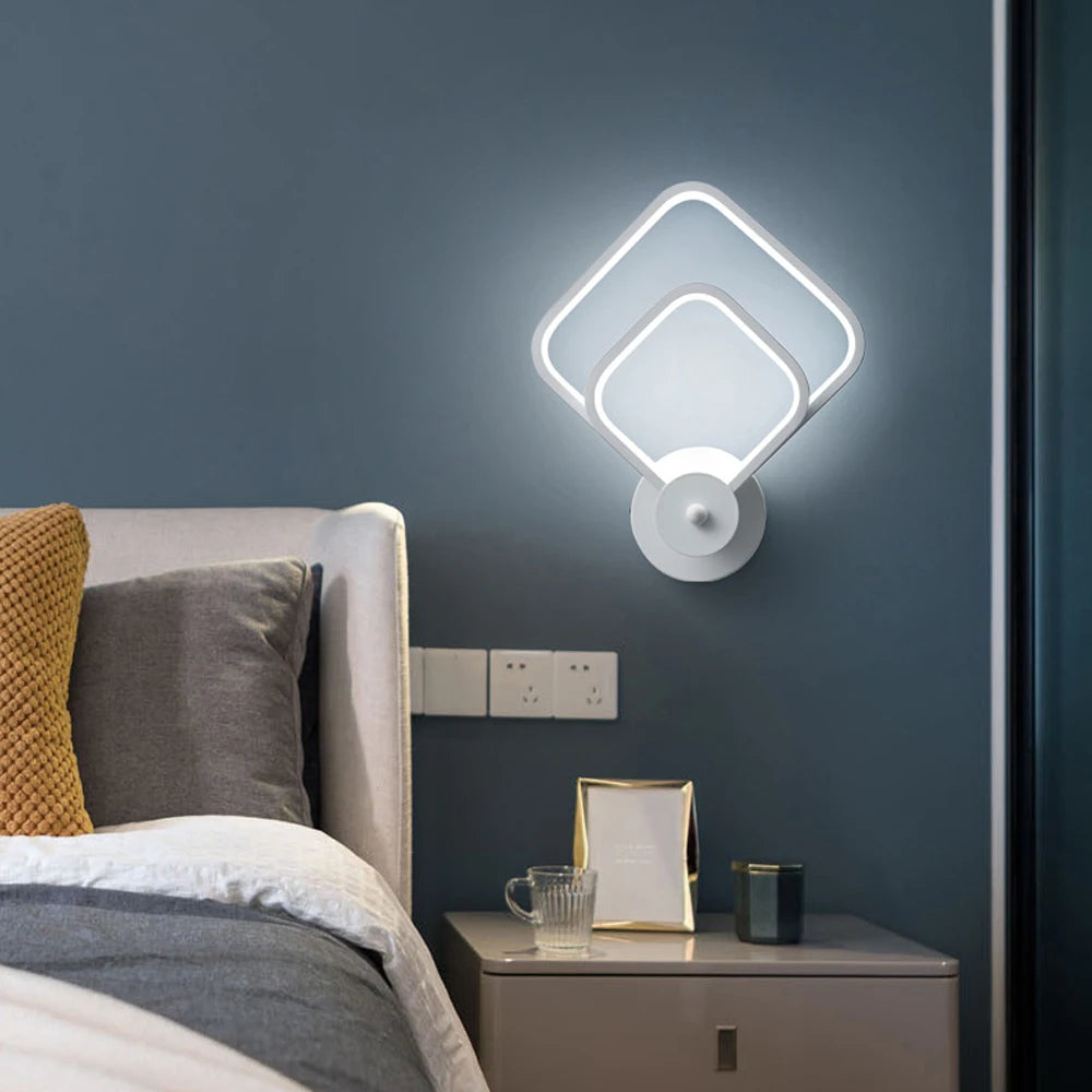 Applique murale LED moderne en carré arrondi - vue 6 sur 8