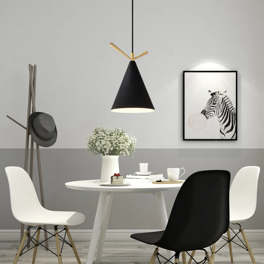 lustre nordique led suspendu pour décoration intérieur - vue 4 sur 8