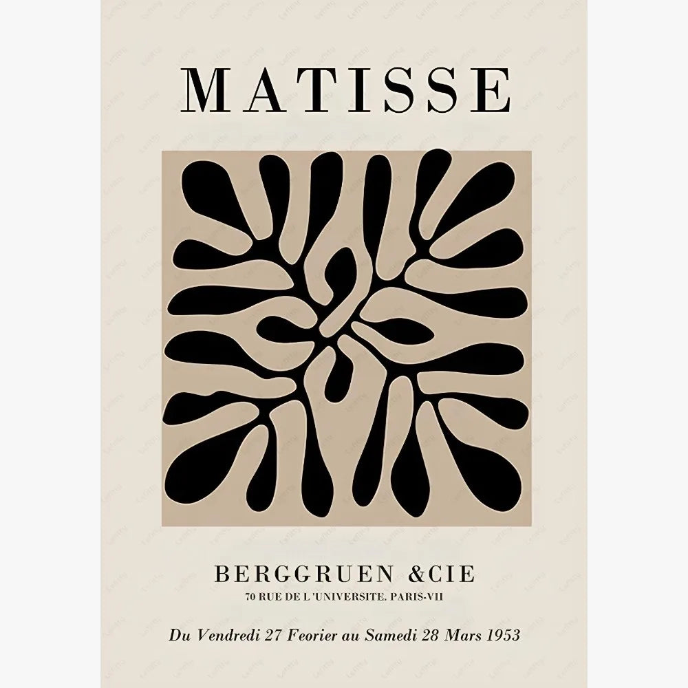 affiche abstraite bohème autocollante étanche pour décoration esthétique