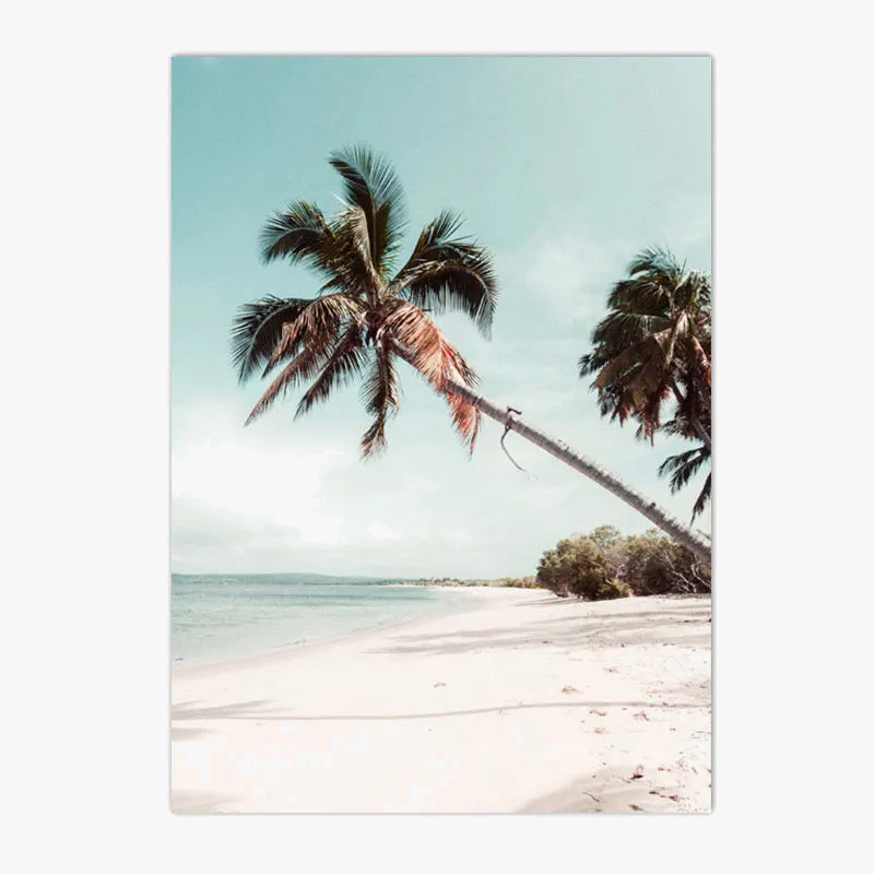 affiche de lever de soleil sur la plage décoration murale moderne