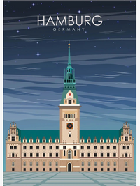 affiche de voyage art mural du Caire Naples Madère et Rimini