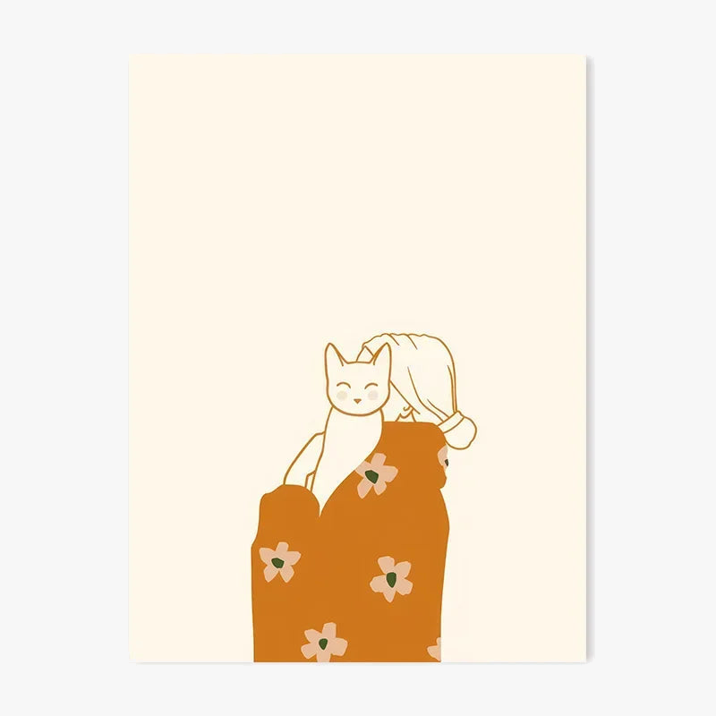 affiche mignonne créature dessin animé art moderne minimaliste décoration