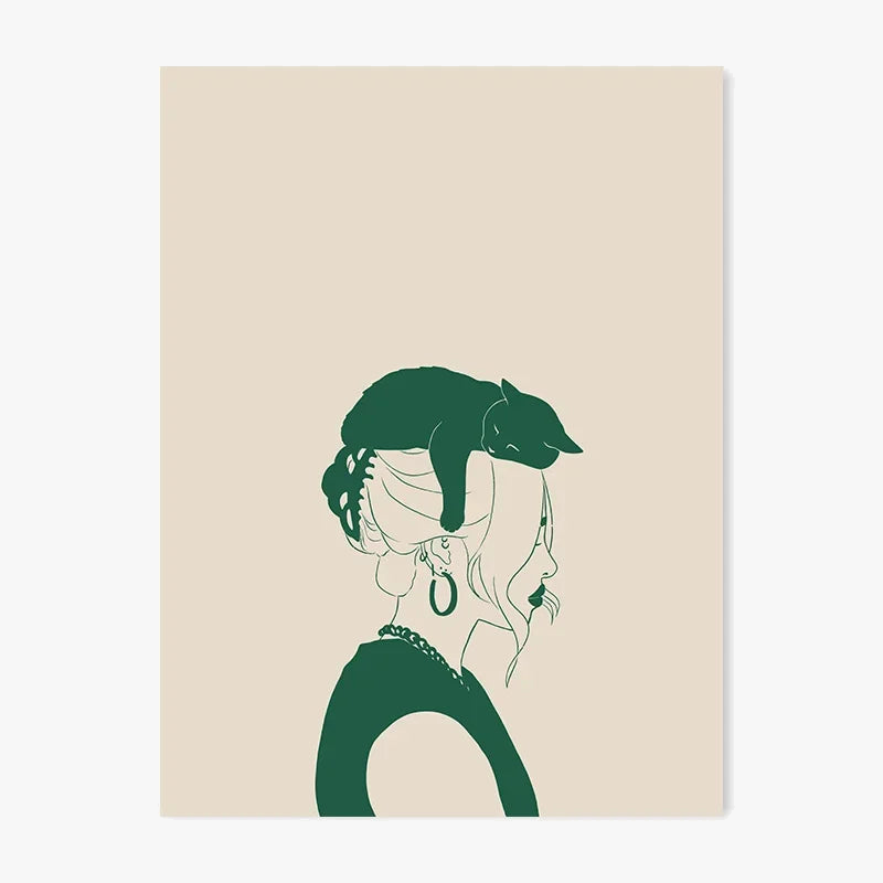 affiche mignonne de créature en art moderne minimaliste décoratif