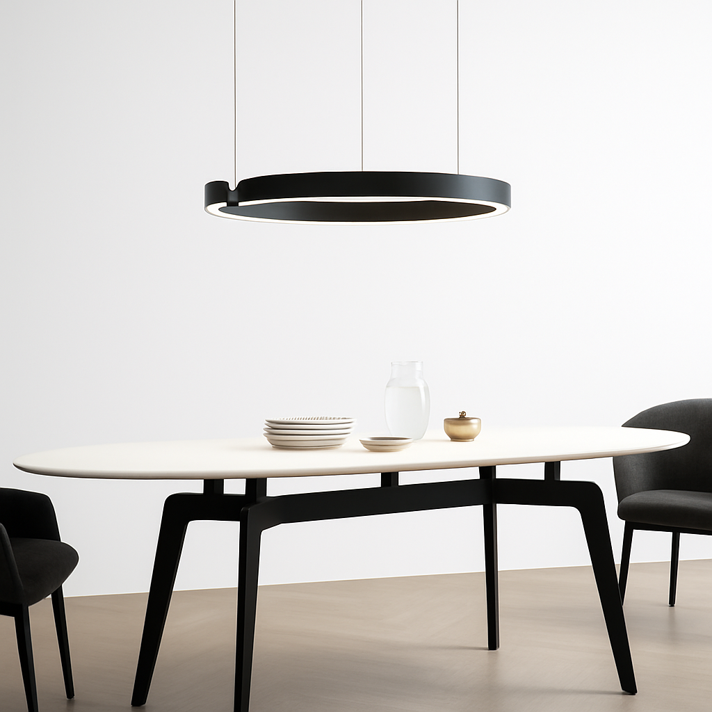 Anneau nordique suspension LED lampe réglable pour salle à manger salon Table centrale cuisine lustre décor à la maison lustres luminaire - vue 6 sur 30