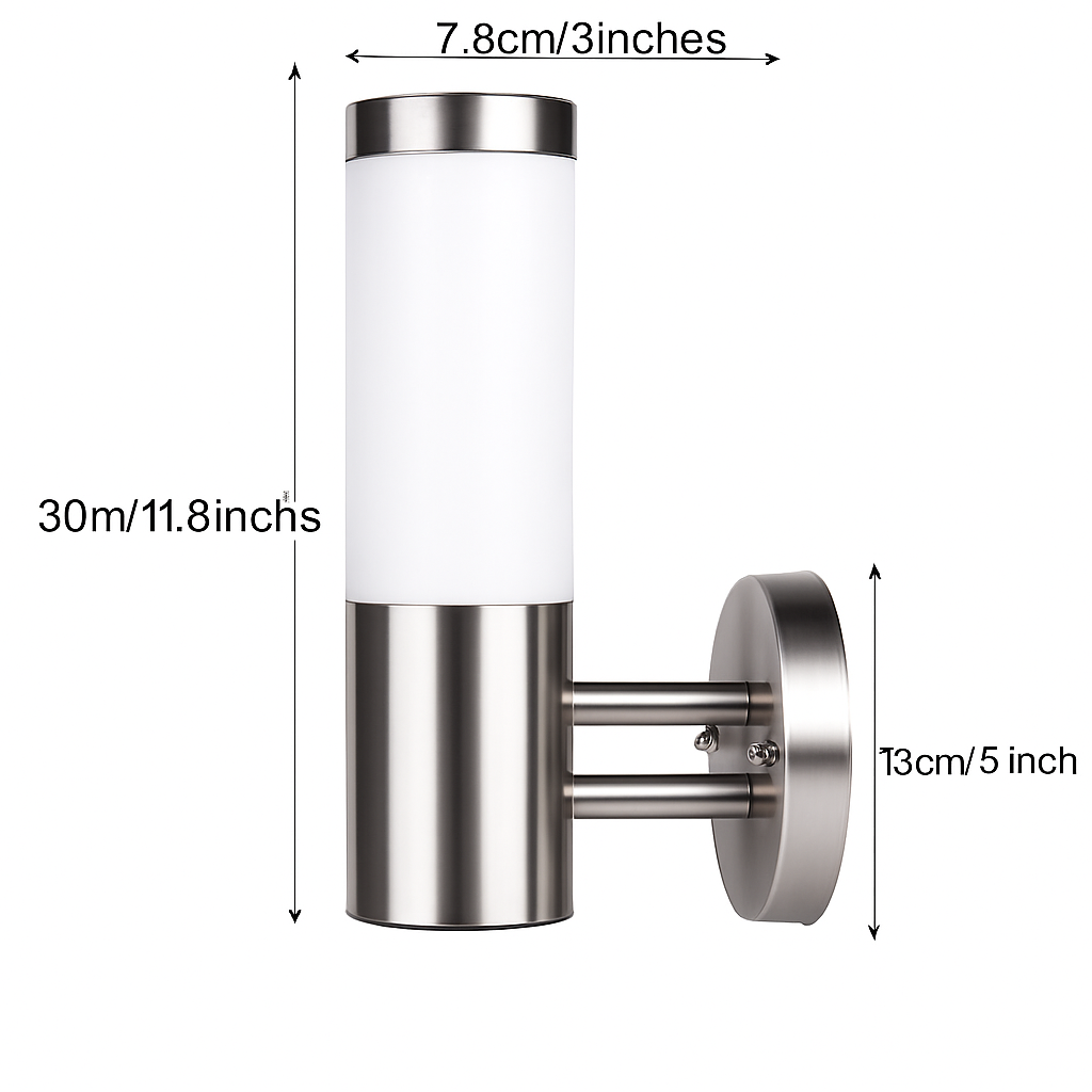 Applique extérieur LED design chromé Milky - vue 4 sur 4