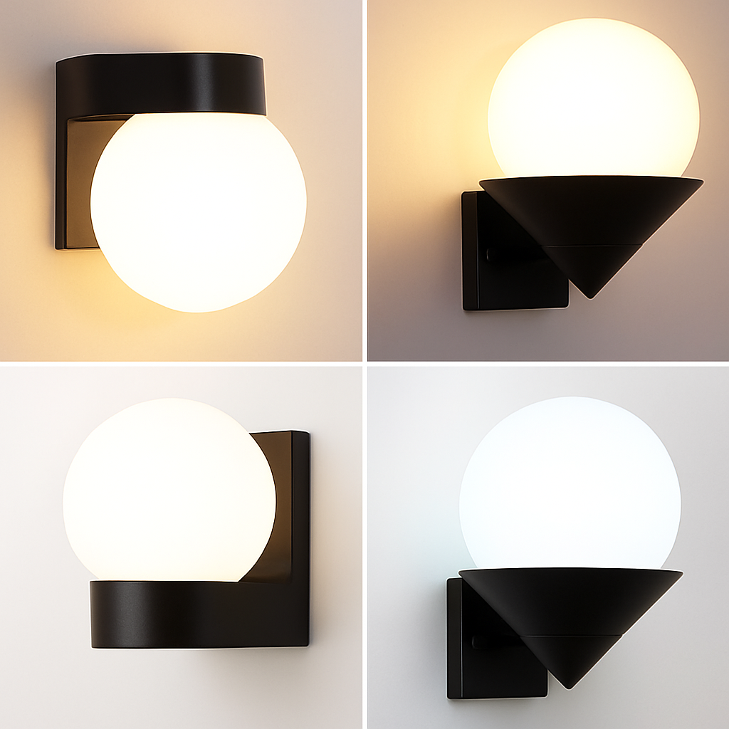 Applique extérieur LED socle et boule Acrylic - vue 7 sur 6