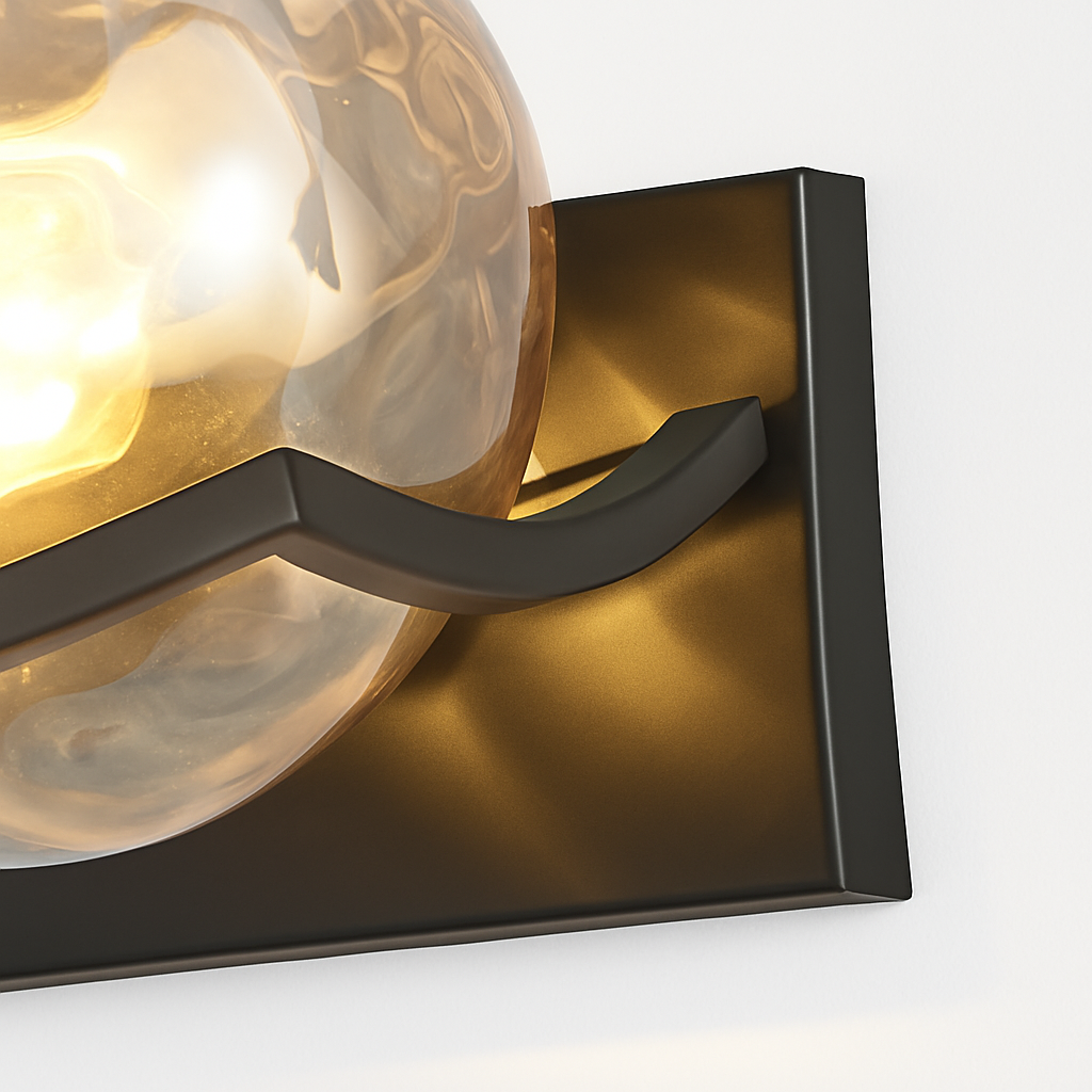 applique led moderne avec abat-jour en verre pour hôtels - vue 5 sur 10