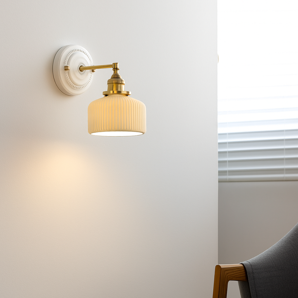 applique led nordique beisde iwhd blanc céramique - vue 4 sur 23