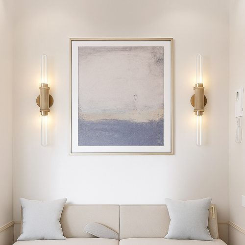 applique murale art déco en verre et métal pour éclairage domestique