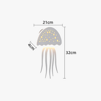 Weiße LED-Wandleuchte in Quallenform