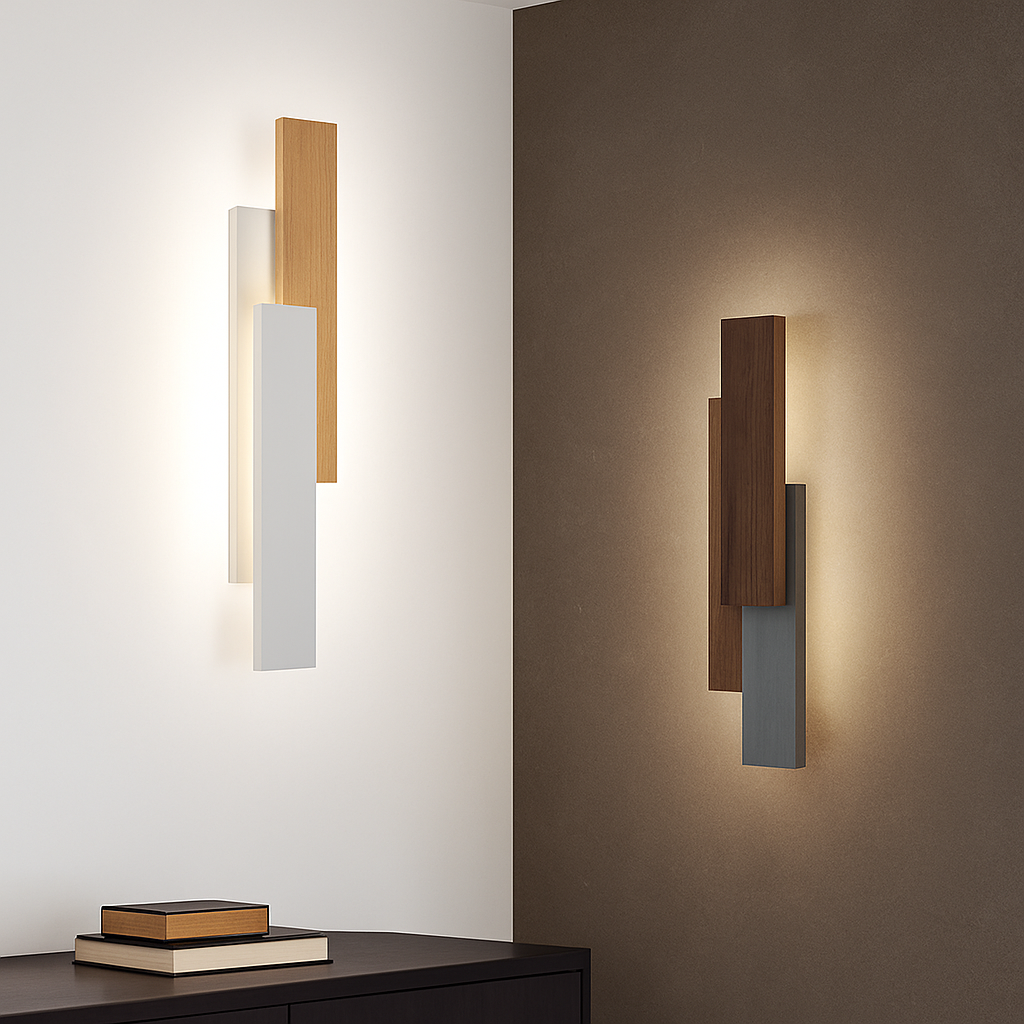 Applique murale bois noyer télécommandée - vue 4 sur 12