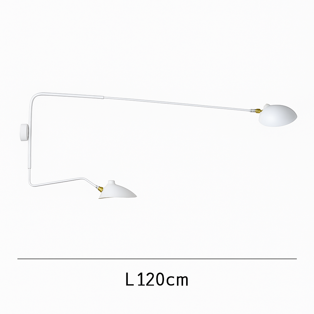 Applique murale design LED dirigeable style retro Swing - vue 6 sur 13