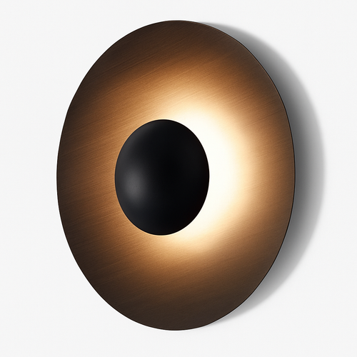 Applique murale design LED en forme de disque style shiny