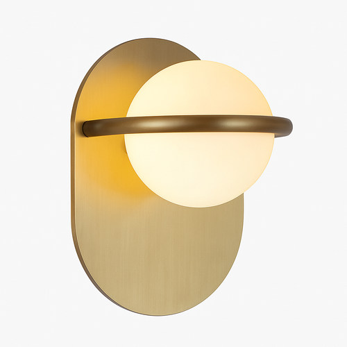 Applique murale design LED en métal doré Loopi