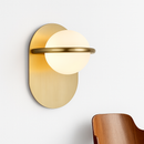 Applique murale design LED en métal doré Loopi