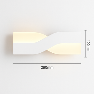 LED-Wandleuchte Loft Mirror aus Metall im Designstil