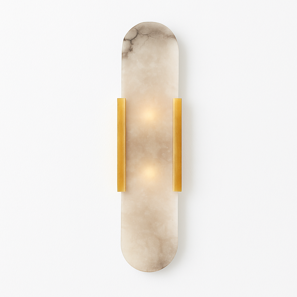 Applique murale design LED en marbre arrondi style Shining - vue 9 sur 8