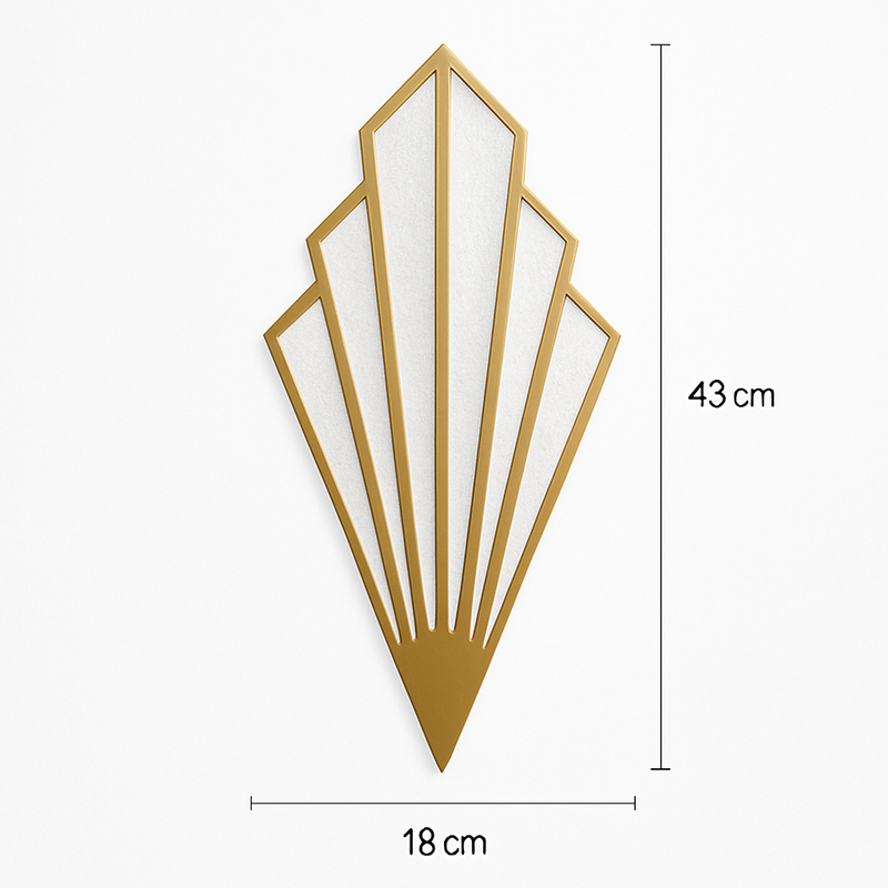 Applique murale design triangulaire LED en métal coloré