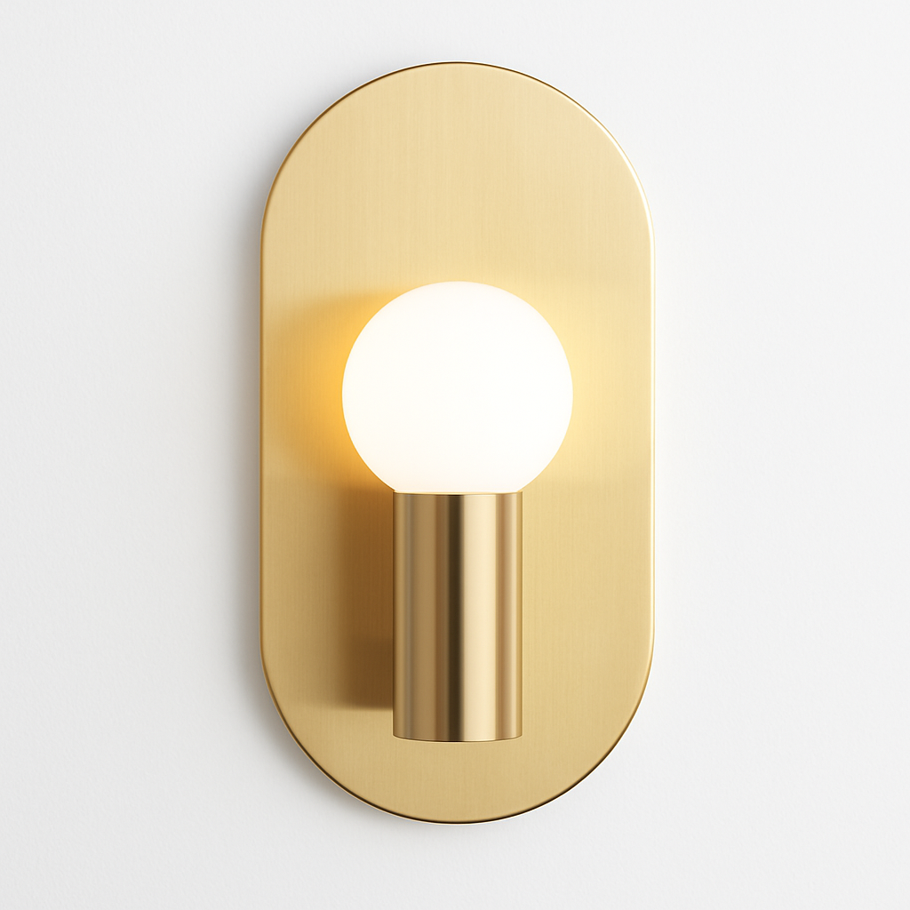 Minimalistische goldene Wandleuchte - vue 4 sur 6